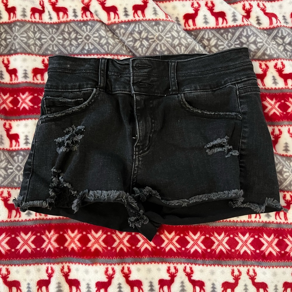 Nature denim black jean shorts